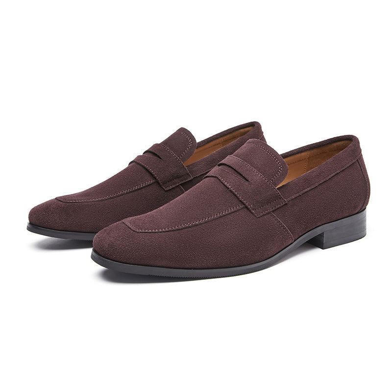 Percy Aldridge | Black Suede Penny Loafers