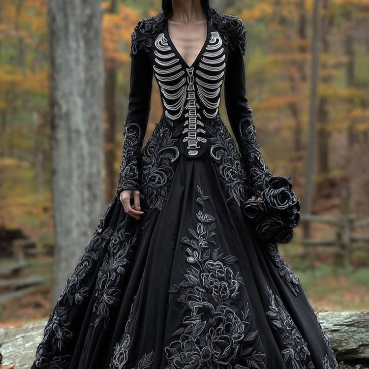 Harriet Sorrell | Skeleton Halloween Costume Gown For Women