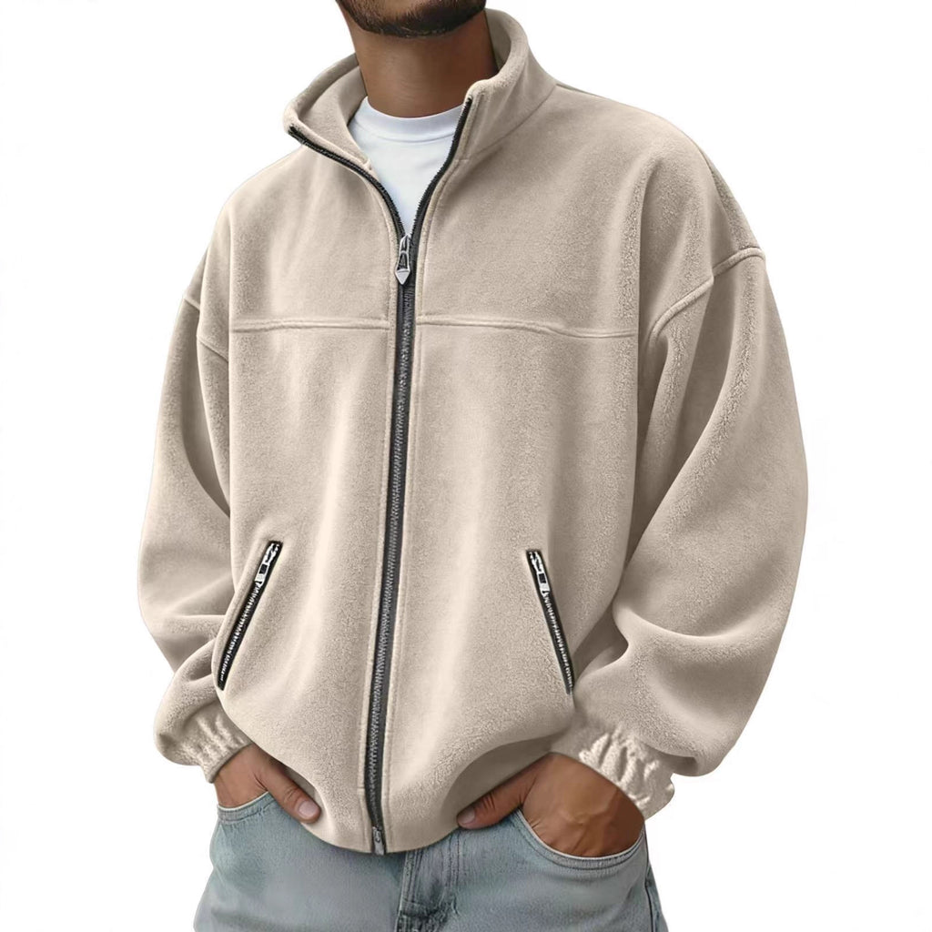 Alfie Merrick | Fleece Zip-Up Stand Collar Jacket