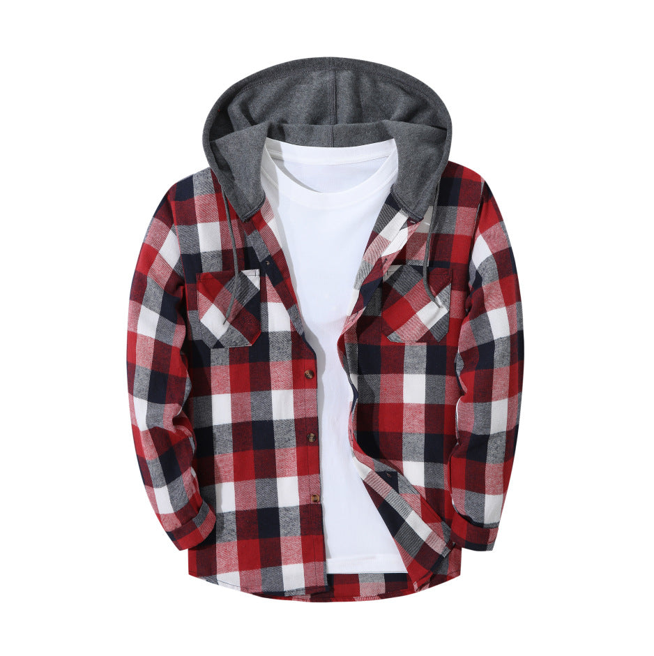 Rhys Calloway | Plaid Flannel Hooded Mens Jacket
