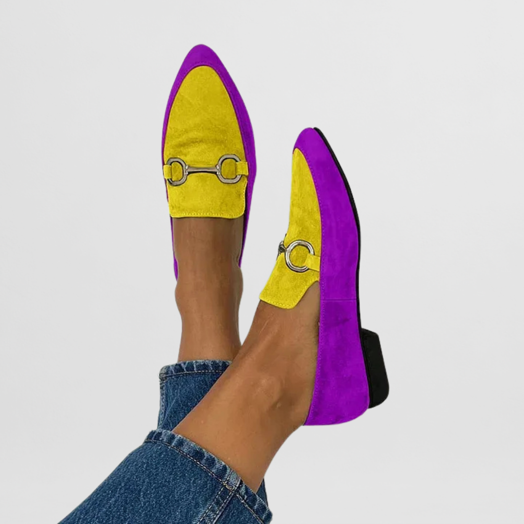Ottilie Marchmont | Green Suede Horsebit Loafers
