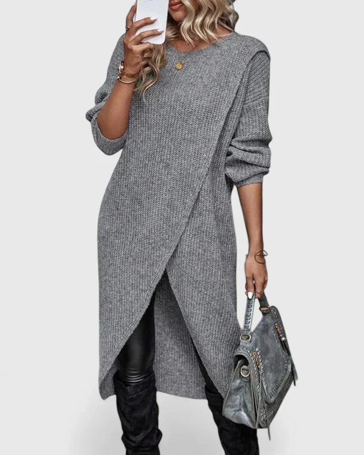 Odette Lambert | Wrap-Front Knit Jumper Dress