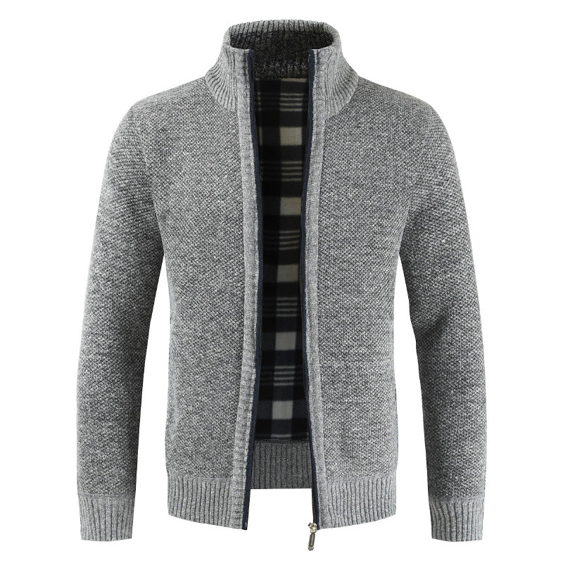Nathaniel Grant | Fleece-Lined Zip Sweater With Stand Collar