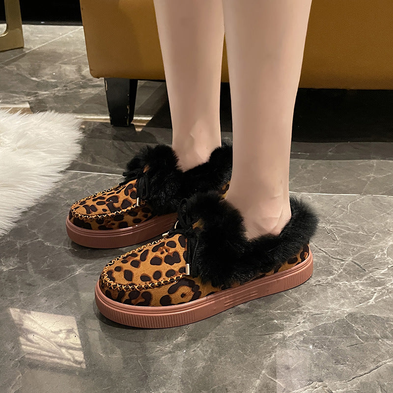 Isobel Barrett | Fluffy Faux Fur Moccasin Slippers