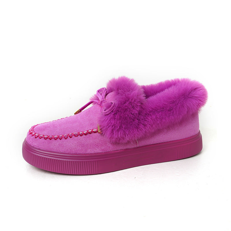 Isobel Barrett | Fluffy Faux Fur Moccasin Slippers