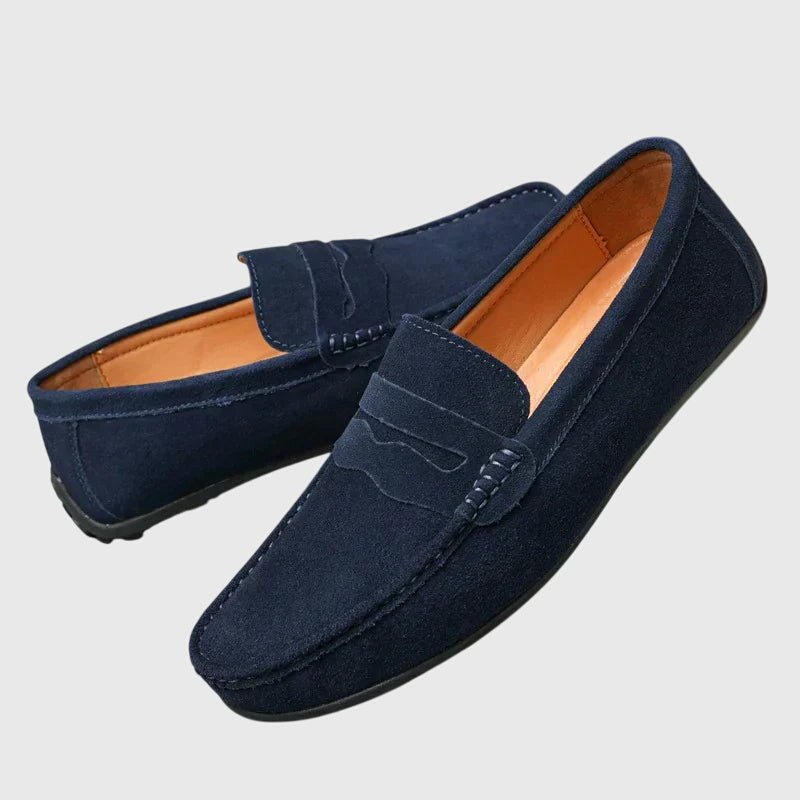 Poppy Winstanley | Suede Penny Loafers For Women