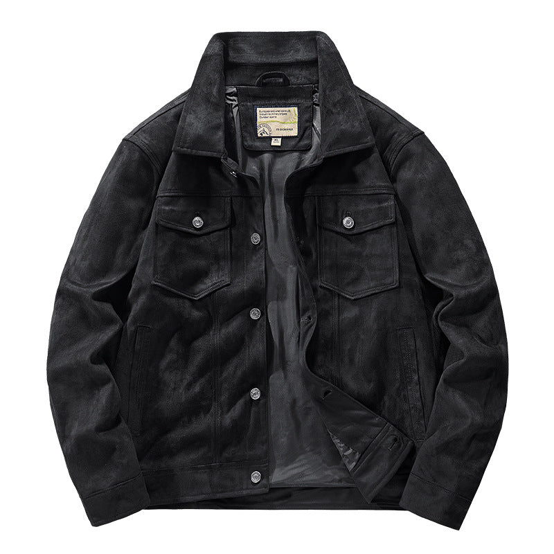 Clive Whitmore | Suede Mens Jacket With Button Chest Pockets