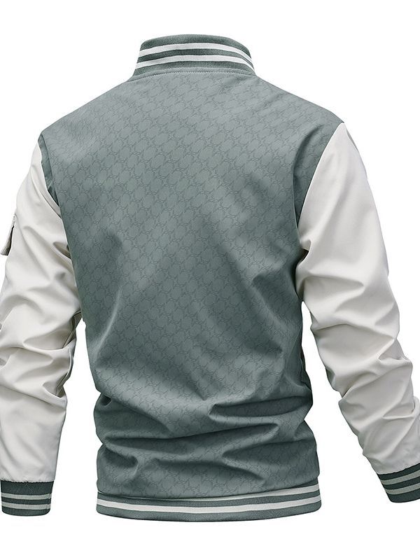 Barnaby Osgood | Colour-Block Mens Jacket With Varsity Trim