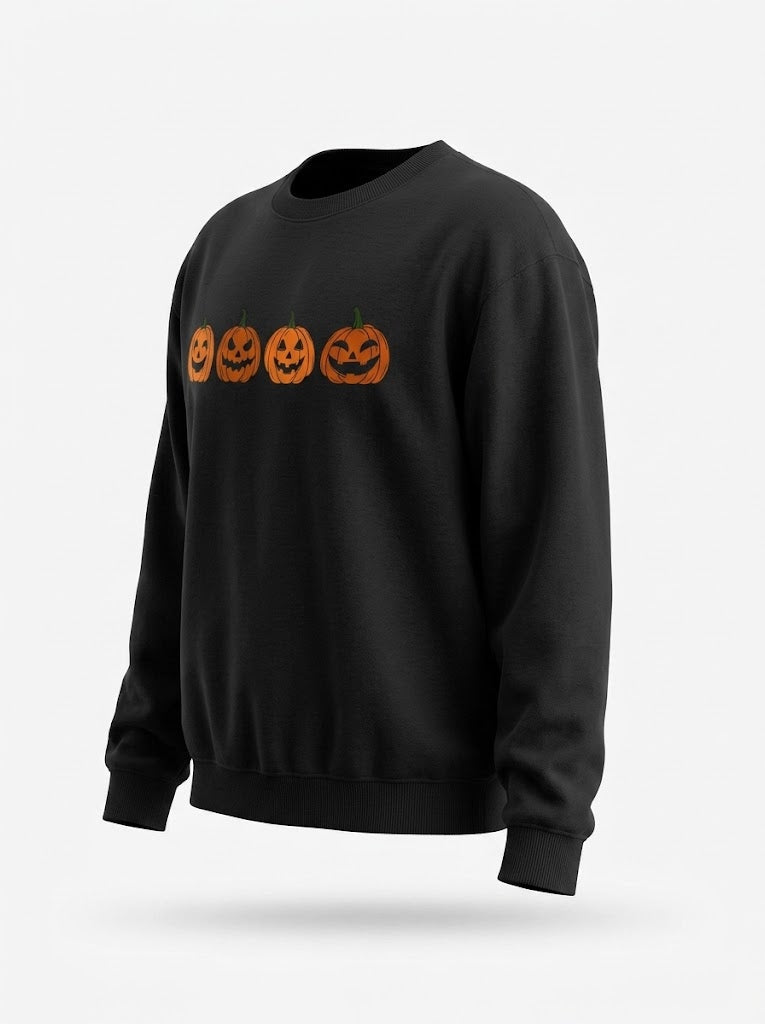 Isla Whitmore | Black Jack-O'-Lantern Halloween Sweater