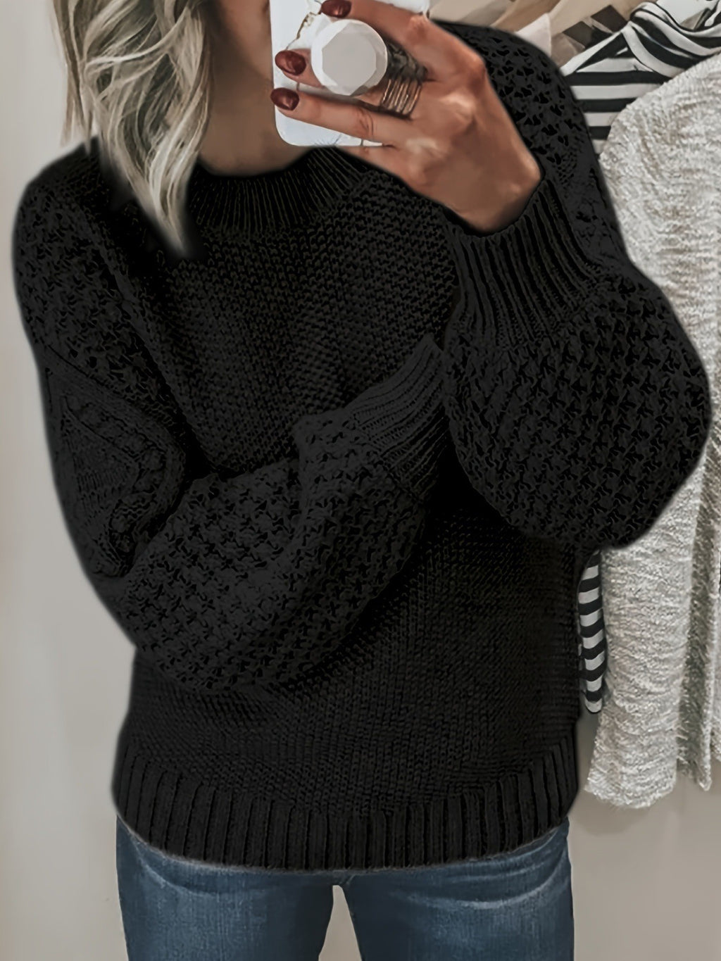 Imogen Wright | Chunky Knit Round Neck Jumper