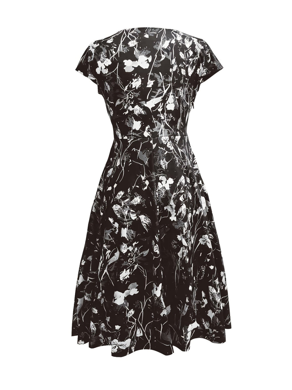 Harriet Blackwood | Floral A-Line Midi Dress With Pockets