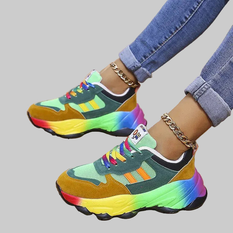 Women's Colourful Trainers with Wide Toe Box and Cushioned Sole