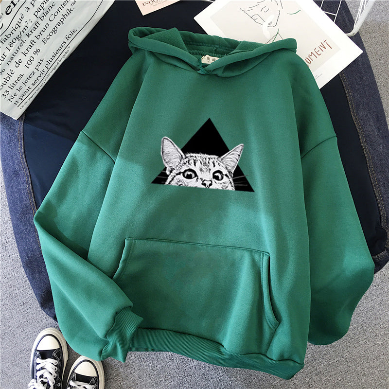 Freya Marsden | Cat Print Hoodie For Women
