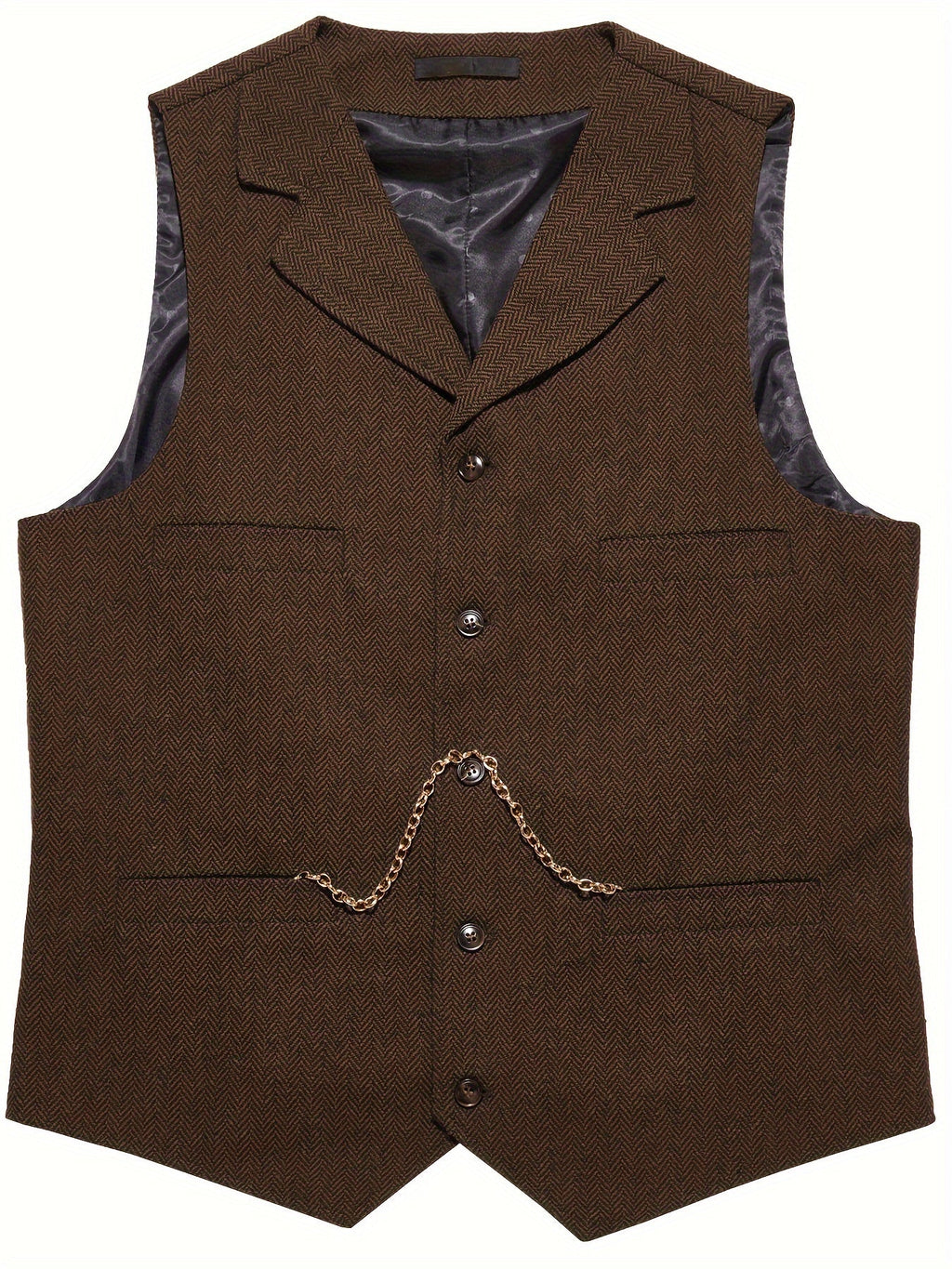 Tobias Sterling | Herringbone Wool Waistcoat for Men