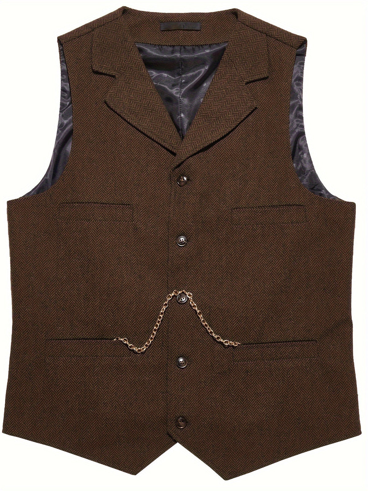 Tobias Sterling | Herringbone Wool Waistcoat for Men