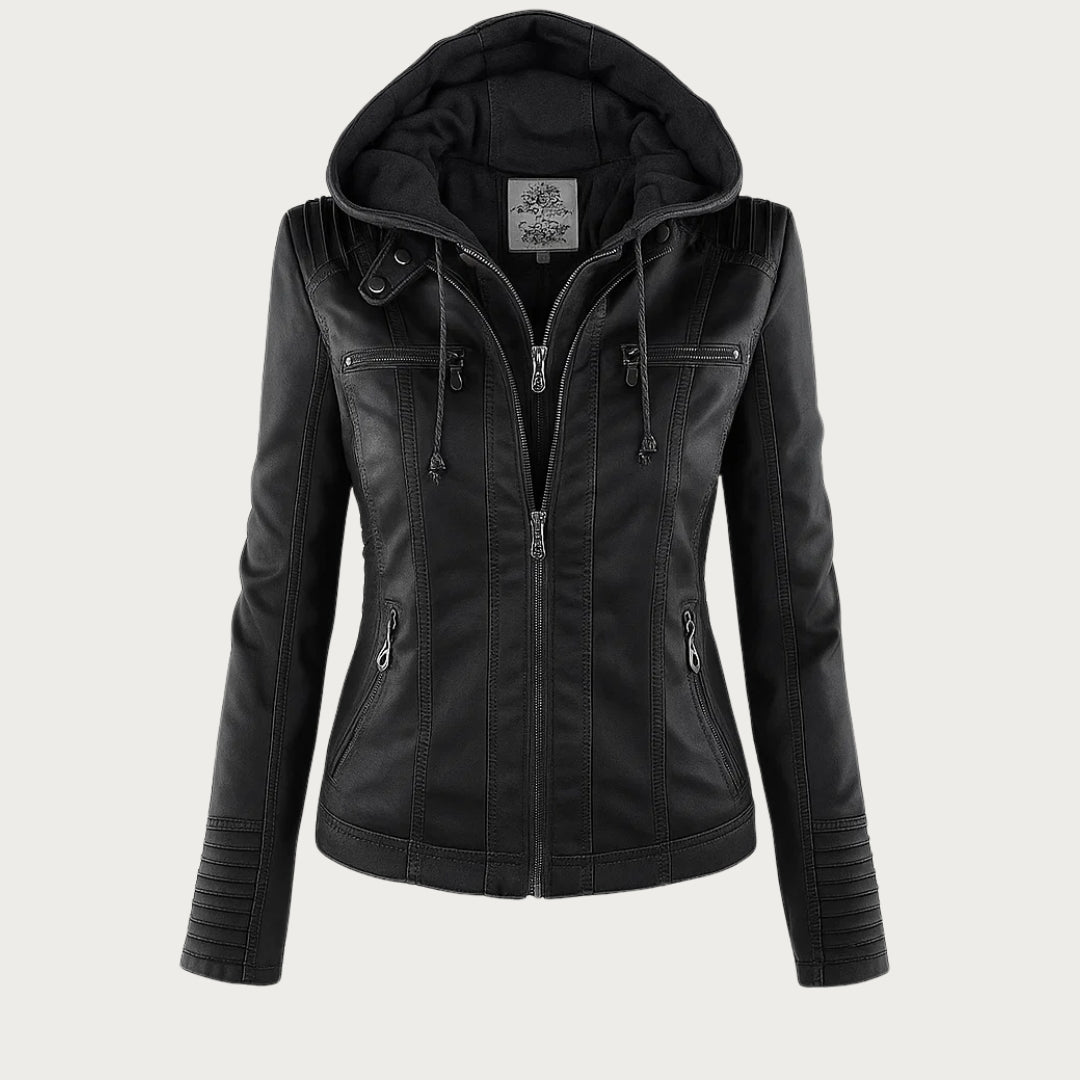Painterly Print Hooded Zip Jacket