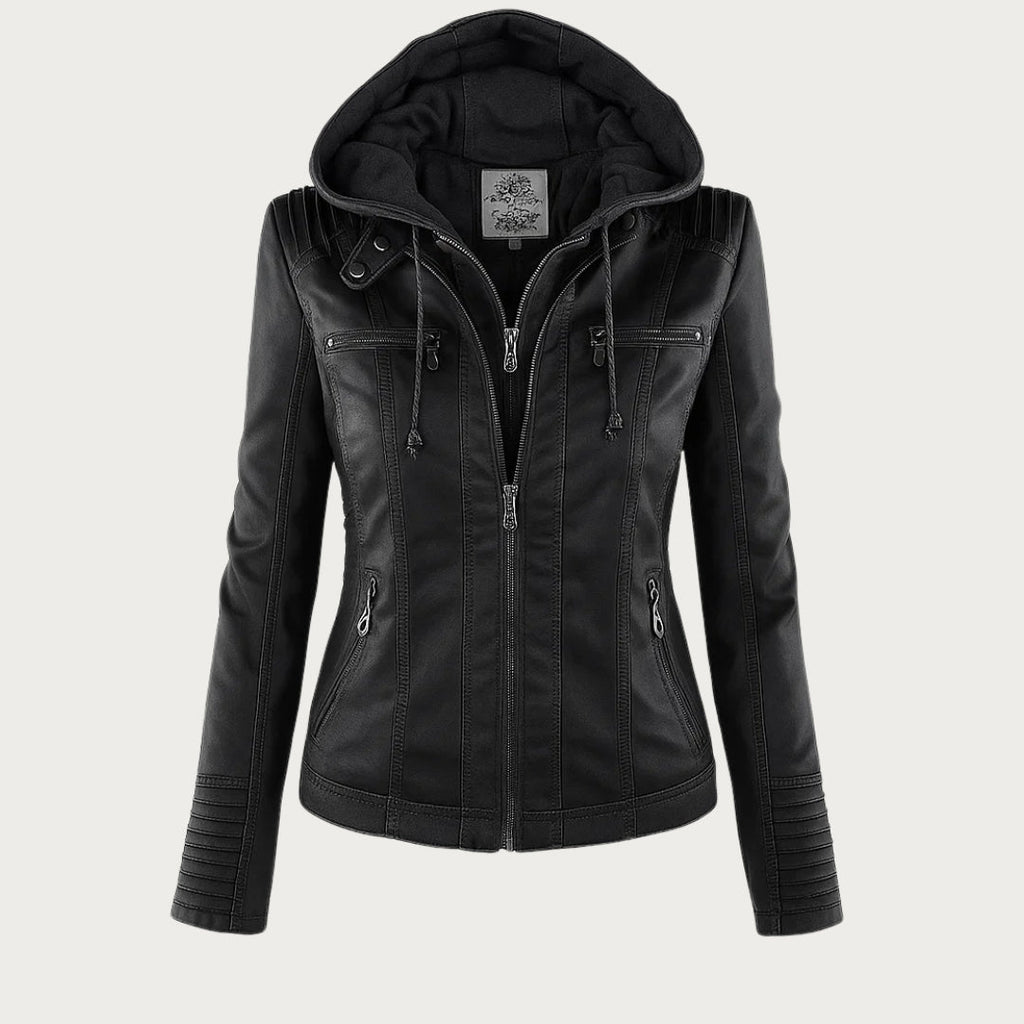Hooded Biker Jacket