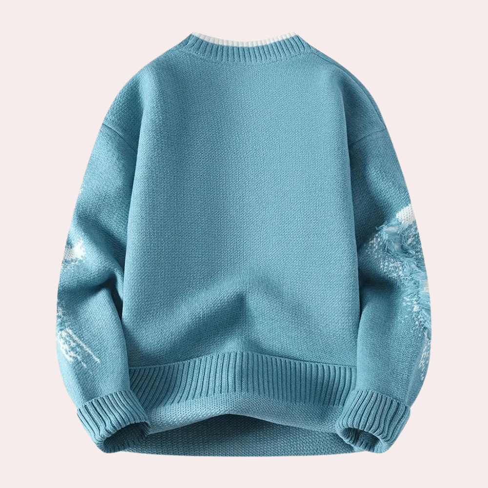 Nathaniel Sinclair | Distressed Knit Crew Neck Sweater For Men