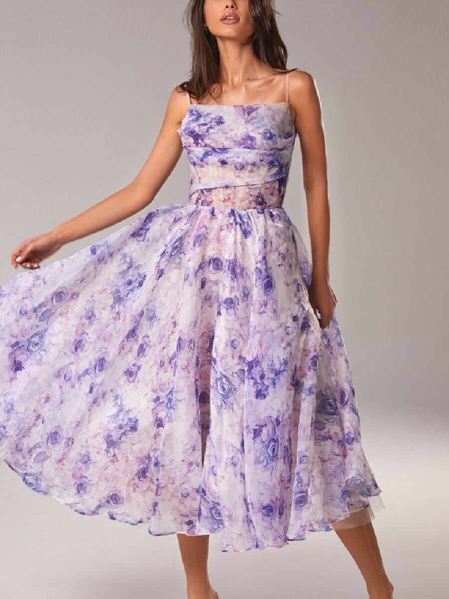 Freya Dalton | Floral Organza Cami Midi Dress