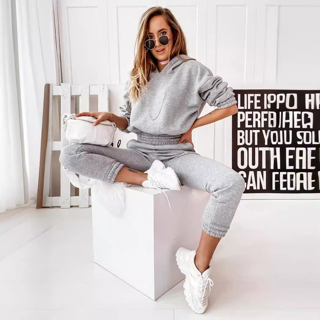 Harriet Cooper | Grey Hooded Loungewear Two-Piece Set