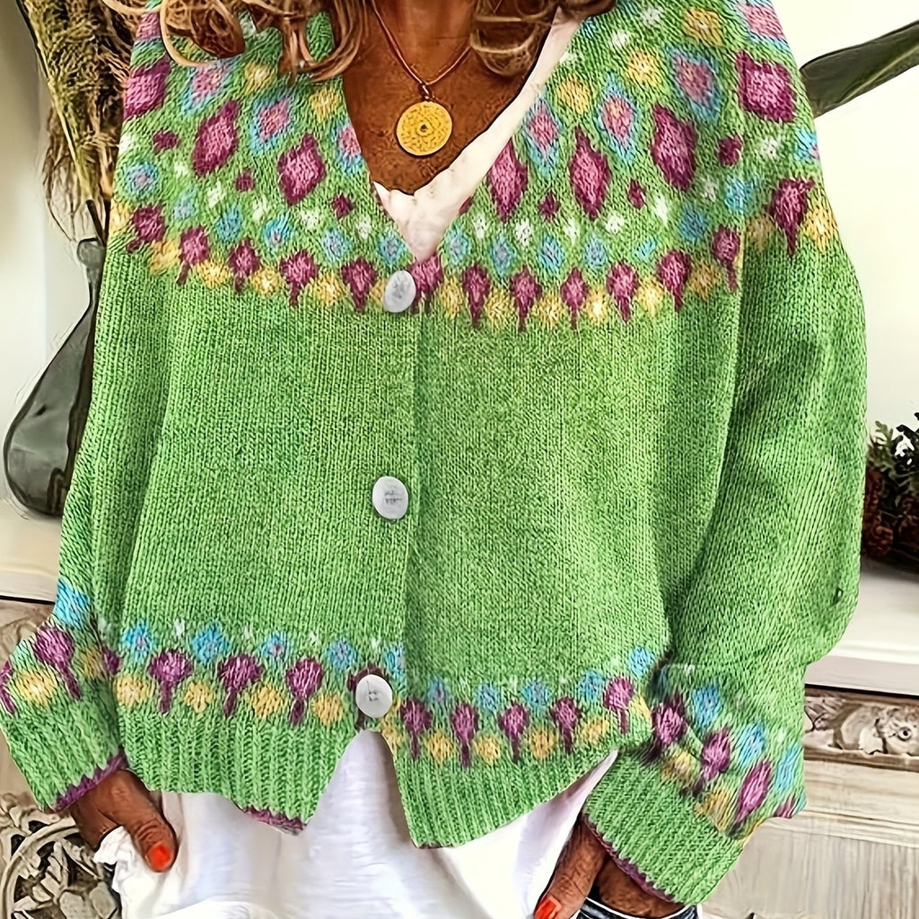 Rhiannon Williams | Nordic Patterned Knit Cardigan