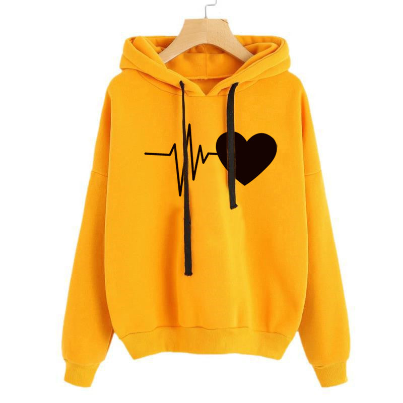 Daisy Prescott | Heart Print Burgundy Hoodie