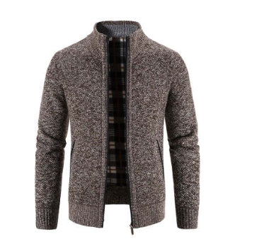 Malcolm Prescott | Fleece-Lined Stand Collar Sweater For Men