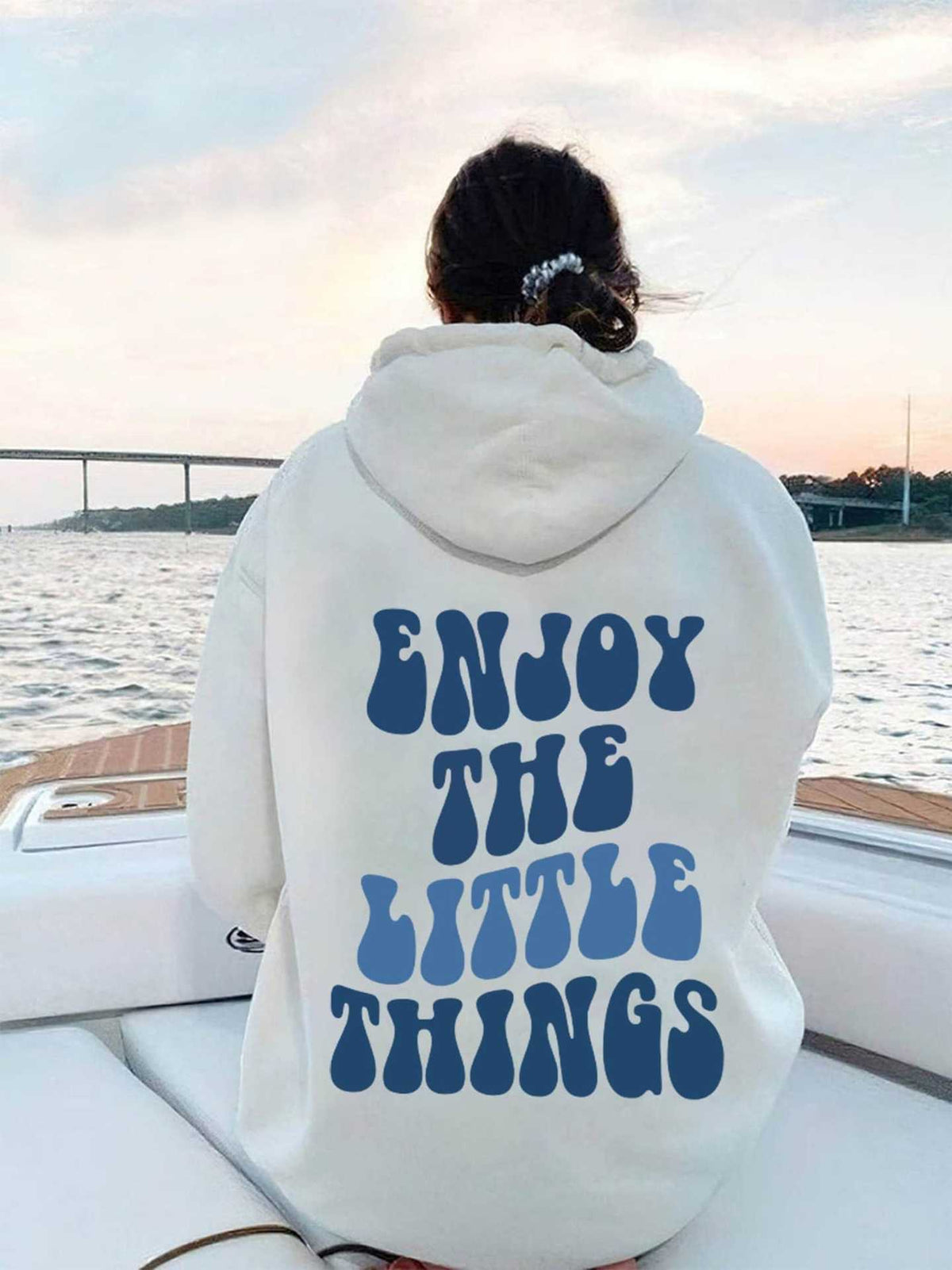 Nora Ellingham | Oversized Hoodie With Graphic Slogan Print