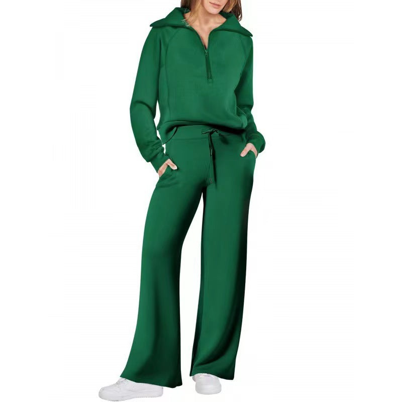 Harriet Griffiths | Half-Zip Hoodie & Wide-Leg Trousers Co-ord Set
