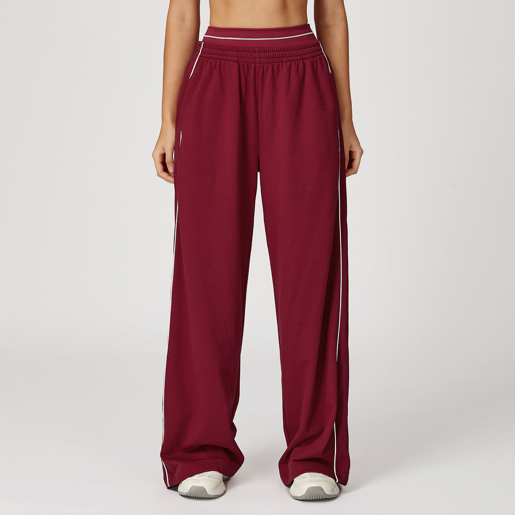 Grace Wood | High-Waisted Wide-Leg Track Pants
