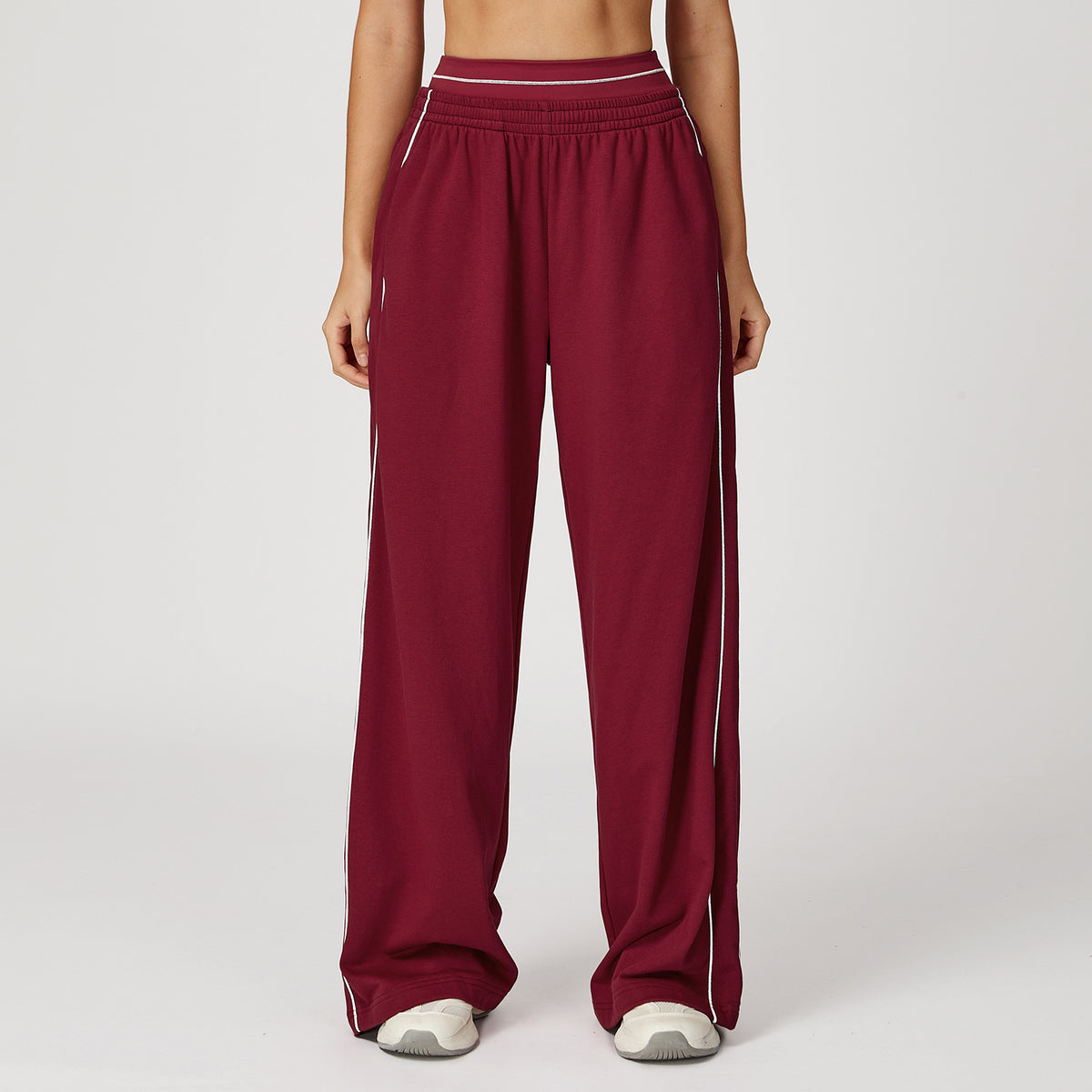 Grace Wood | High-Waisted Wide-Leg Track Pants
