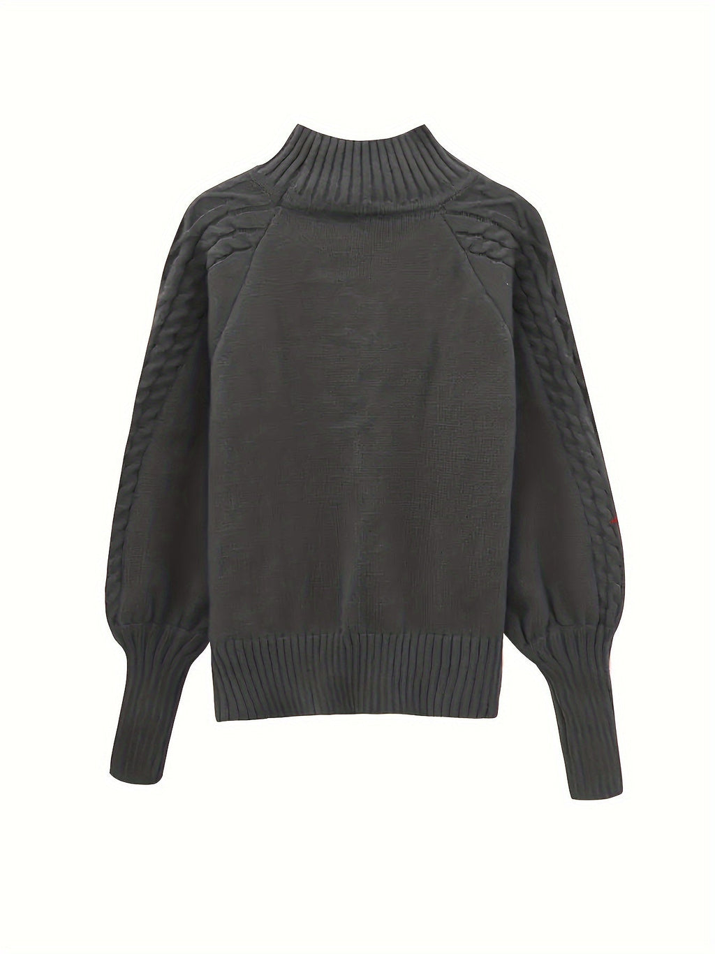 Clara Sutcliffe | Cosy Cable-Knit Mock Neck Sweater