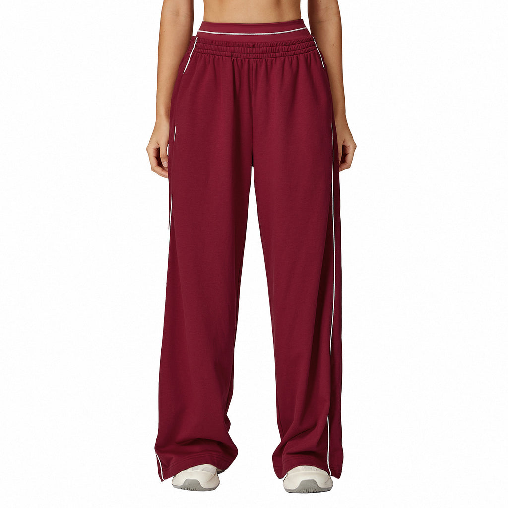 Grace Wood | High-Waisted Wide-Leg Track Pants