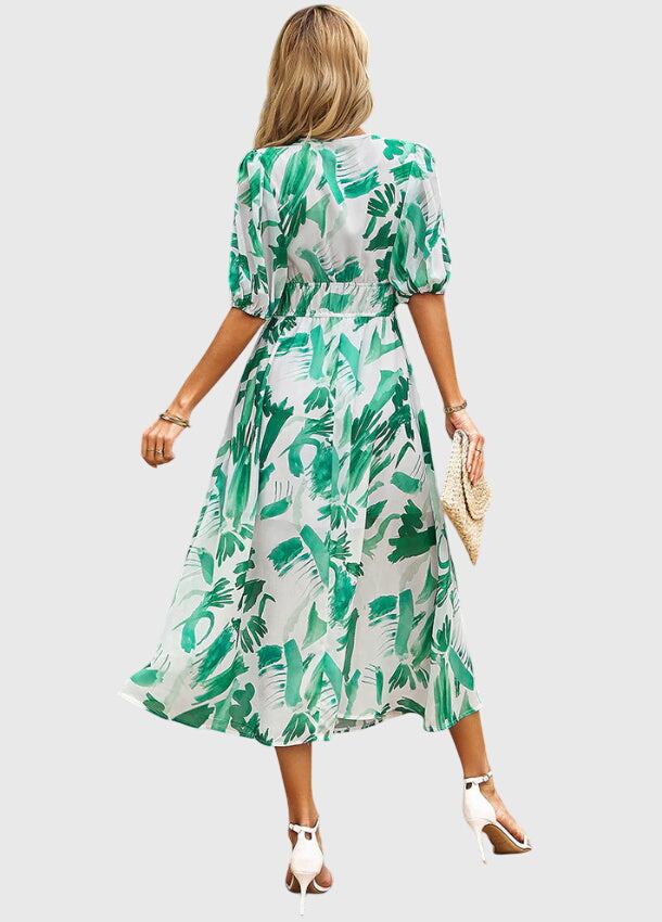 Bianca Moreau | Floral Summer Dress with Smocked Waist