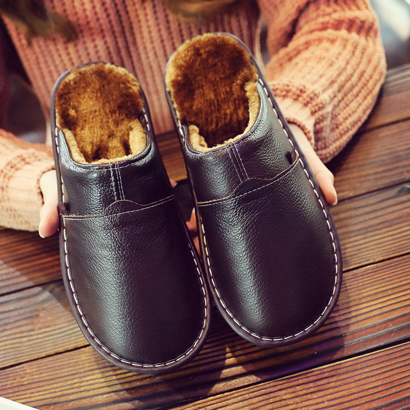 Edward Hughes | Leather Thermal Slippers for Couples