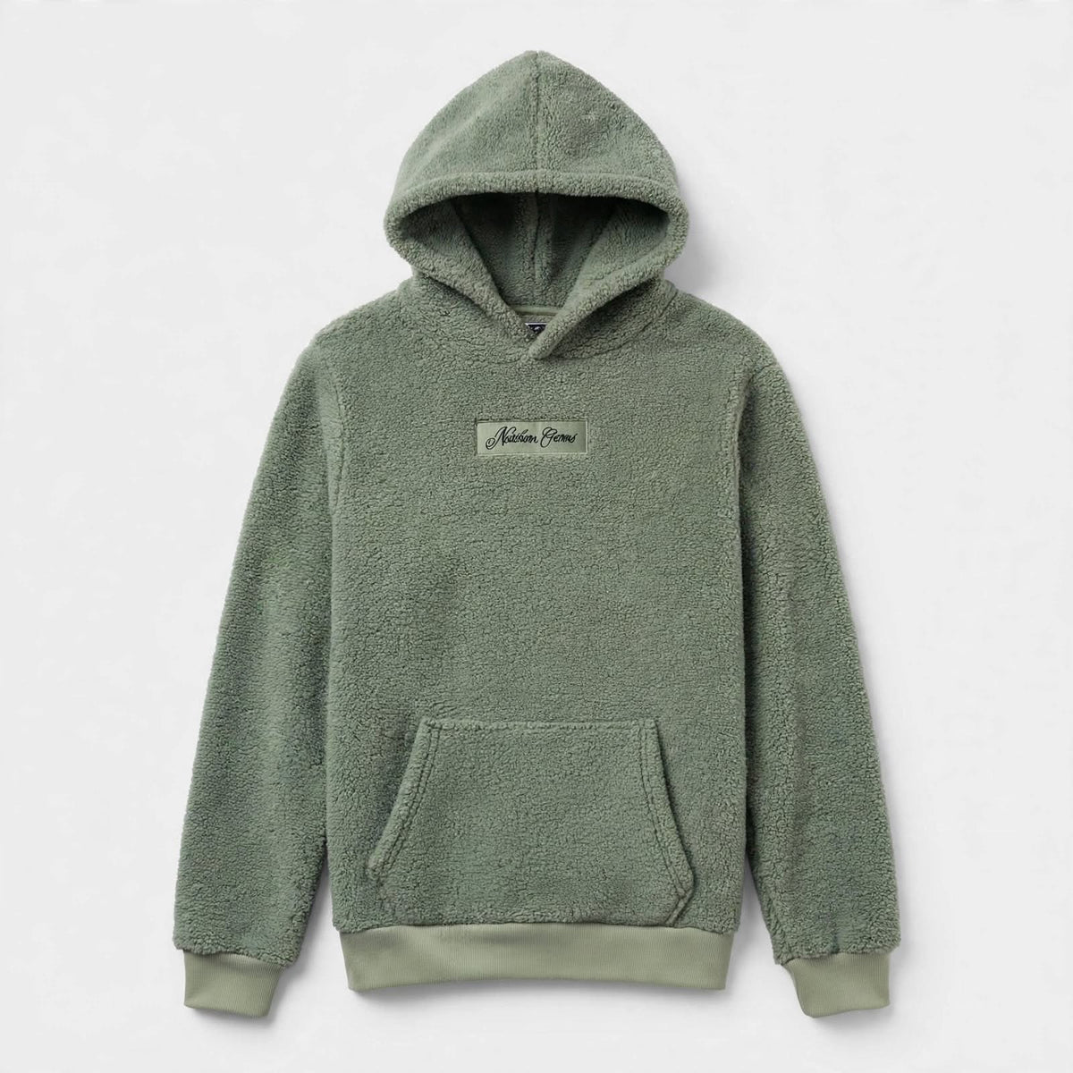 Clive Hartford | Sherpa Hoodie in Sage Green