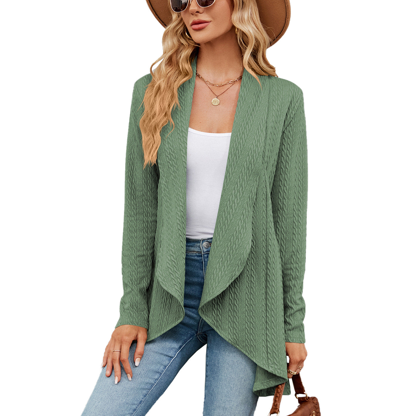 Camilla Osborne | Cable Knit Waterfall Cardigan