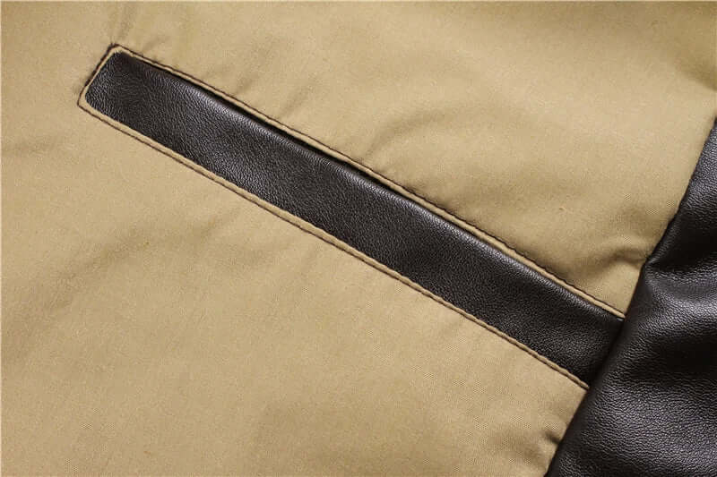 Arthur Winslow | Brown Leather Jacket with Shearling Collar