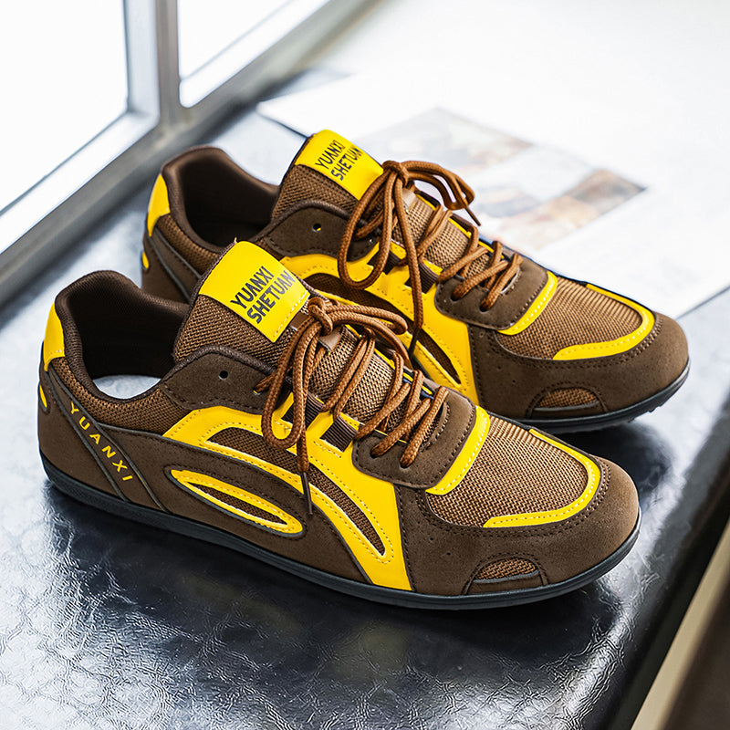 Graham Ridley | Retro Platform Trainers With Teal Accents