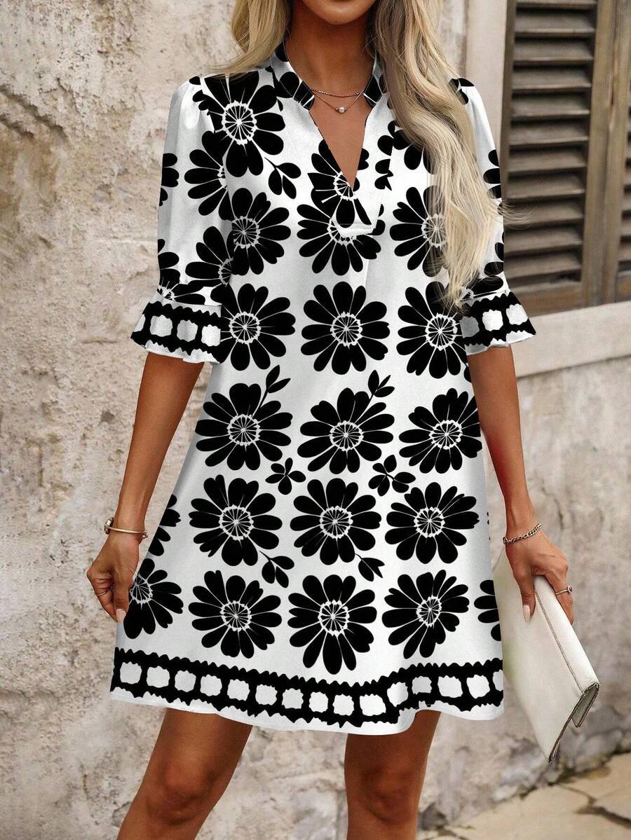 Cressida Hartwell | Floral Print Shift Dress For Women