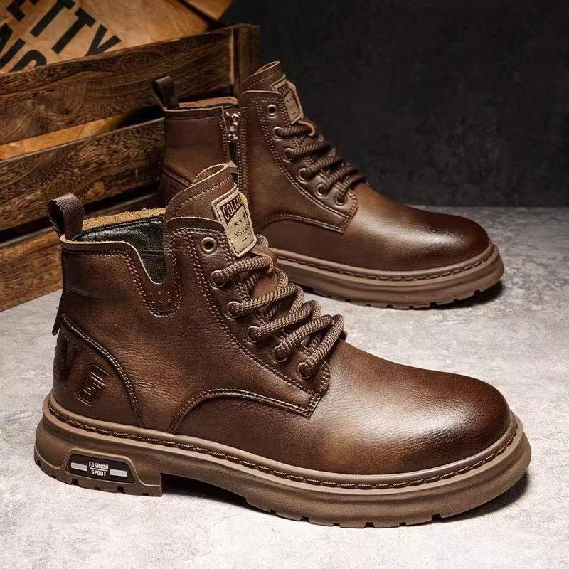 Miles Fairweather | Leather Lace-Up Ankle Boots