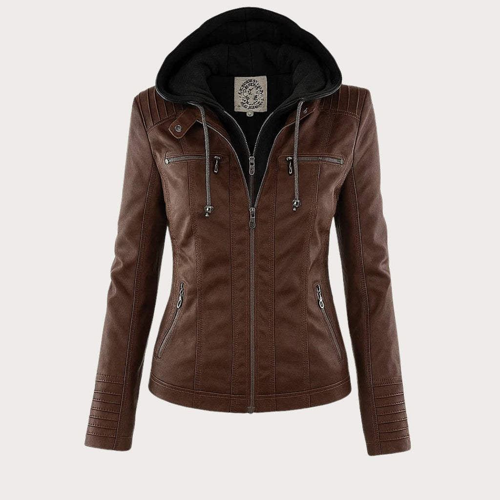 Hooded Biker Jacket