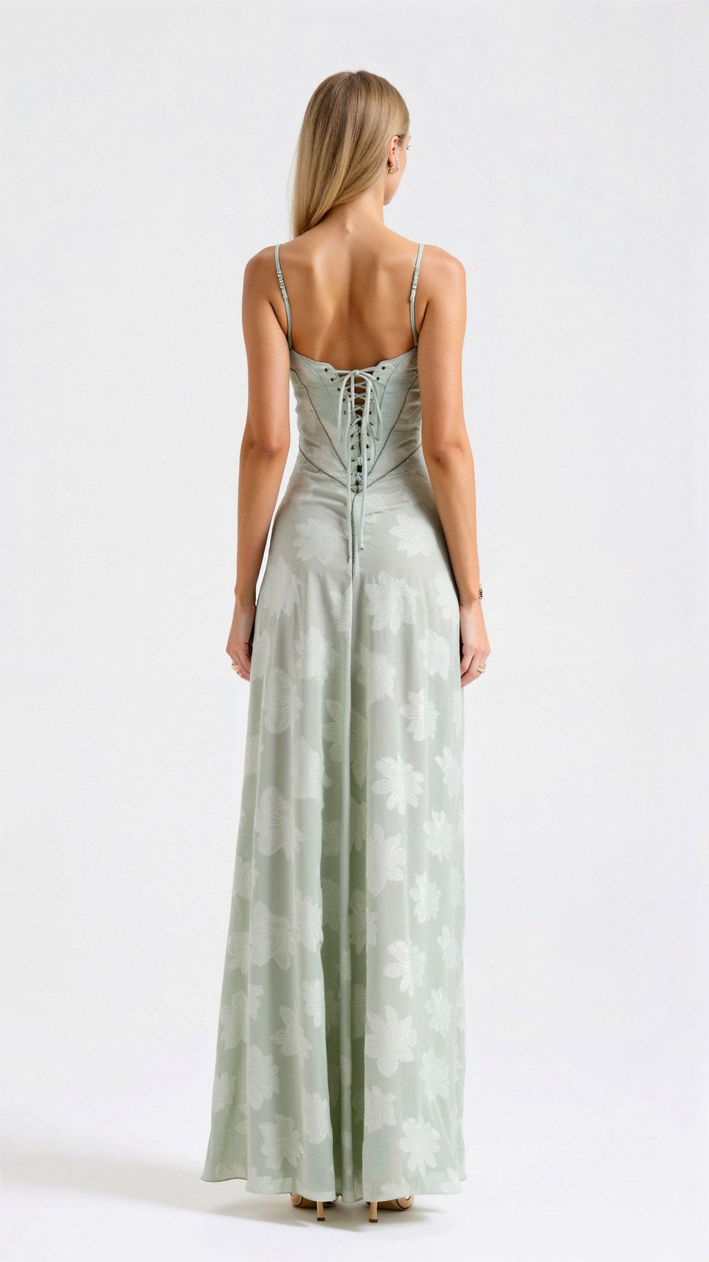 Daphne Kingsley | White Floral Jacquard Maxi Dress