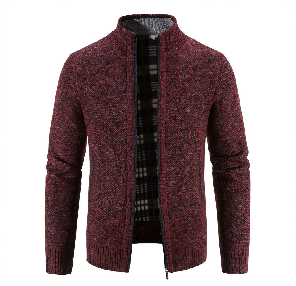 Malcolm Prescott | Fleece-Lined Stand Collar Sweater For Men