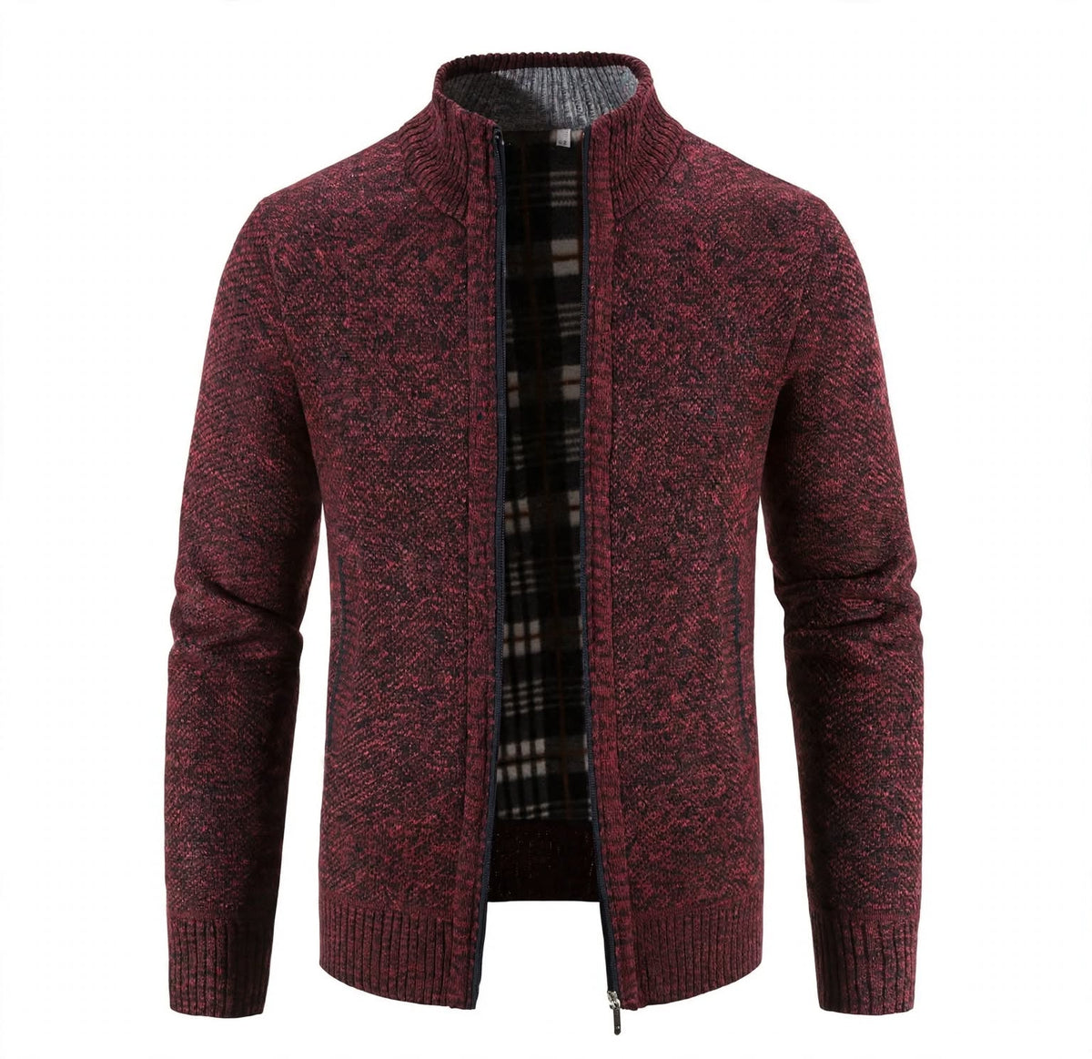 Malcolm Prescott | Fleece-Lined Stand Collar Sweater For Men