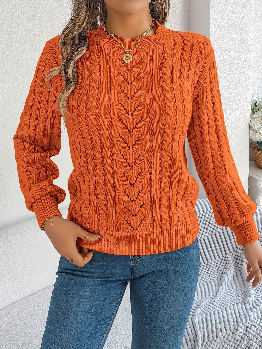 Verity Clarke | Cable-Knit Textured Sweater For Women