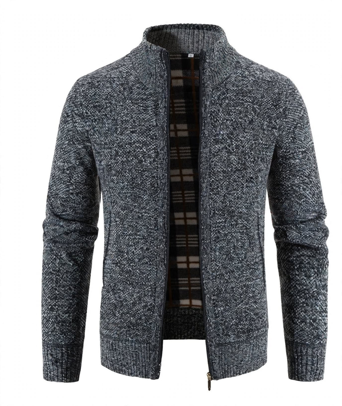 Malcolm Prescott | Fleece-Lined Stand Collar Sweater For Men