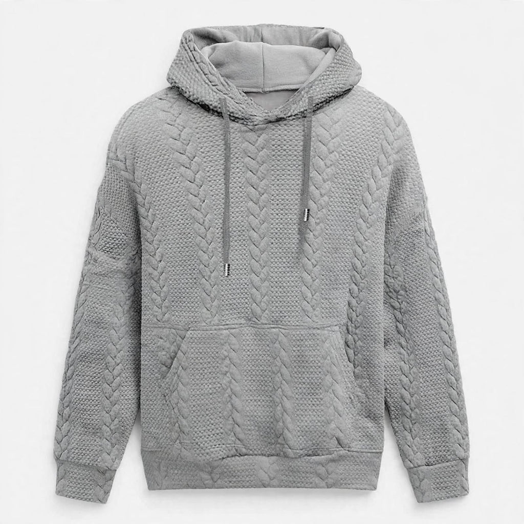Desmond Whitfield | Grey Cable Knit Hoodie