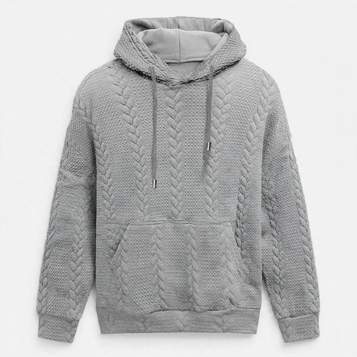 Desmond Whitfield | Grey Cable Knit Hoodie