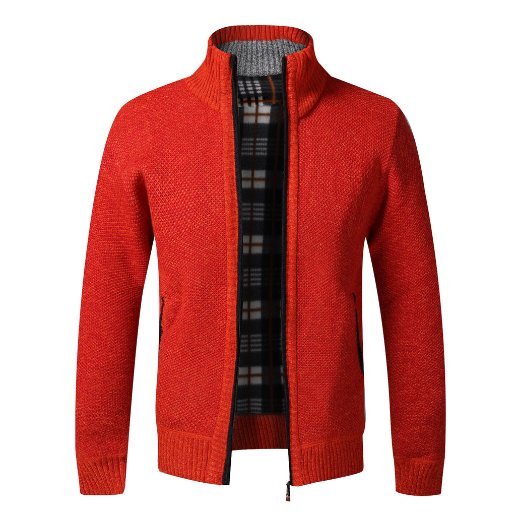Nathaniel Grant | Fleece-Lined Zip Sweater With Stand Collar